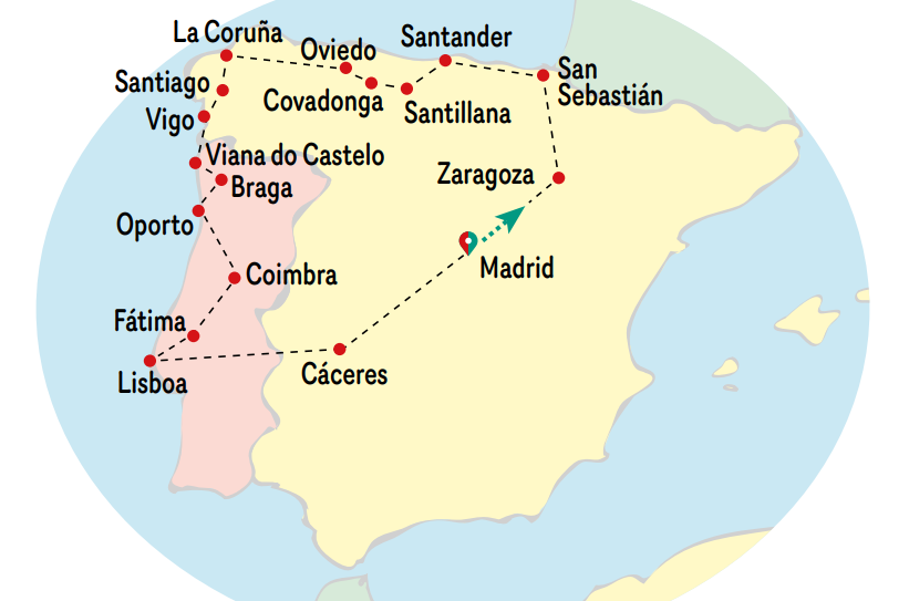 Mapa del viaje